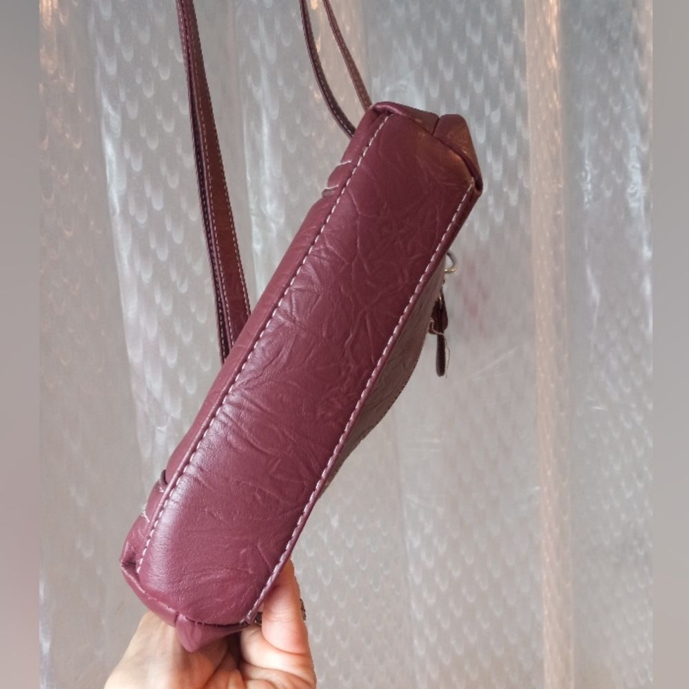 Stone & Co Purse Womens Crossbody Shoulder Bag Burgundy - Picture 4 of 8